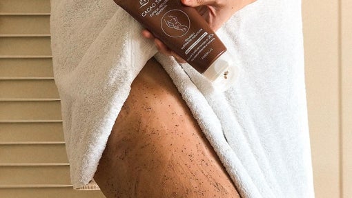 Exfoliante corporal al cacao y al café verde