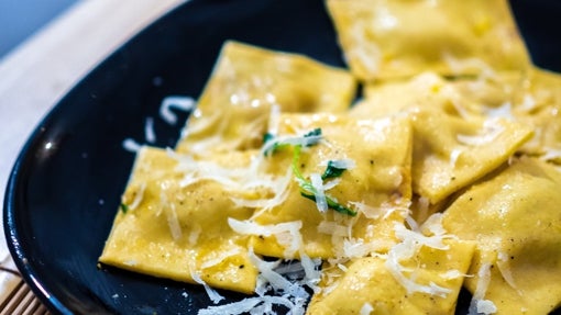 Raviolis al Huevo con Carne