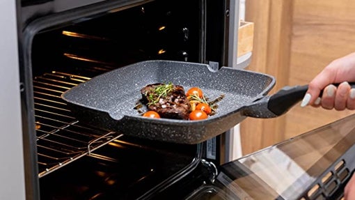 Sartén parrilla con mango extraíble