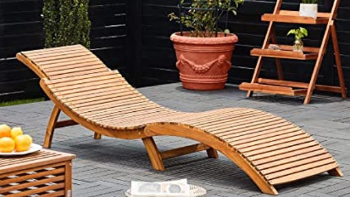 Tumbona de madera plegable