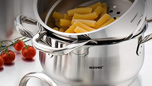 Bergner Gourmet - Cacerola de cocina con hervidor