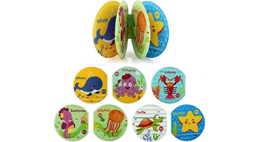 FLORMOON Libros de baño para bebés
