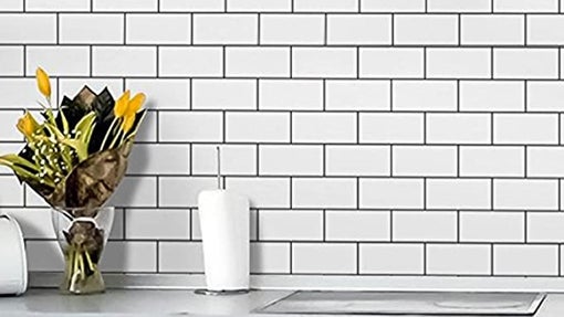 Art3d 10 Piezas Azulejos Adhesivos Cocina Blanco