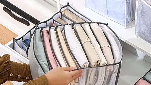 Organizador de cajones con divisor de ropa, de Norcks