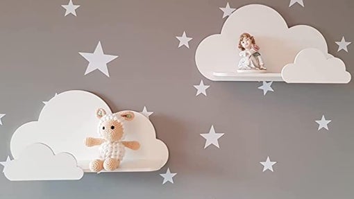 Estantes de pared con forma de nube