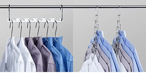8Pcs Perchas organizadoras Ropa Armario Multifuncionales