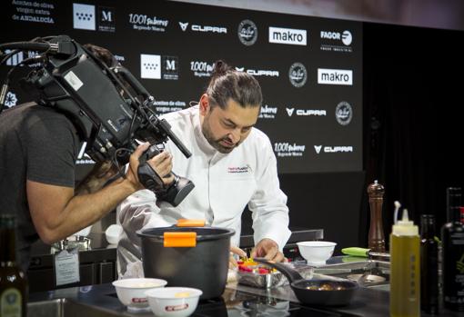 El chef, durante el congreso gastronómico