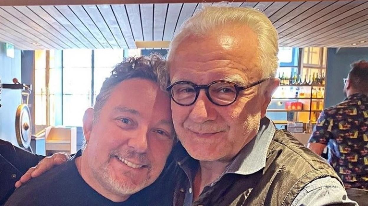 Albert Adrià y Alain Ducasse en una imagen compartida por el chef francés en sus redes sociales