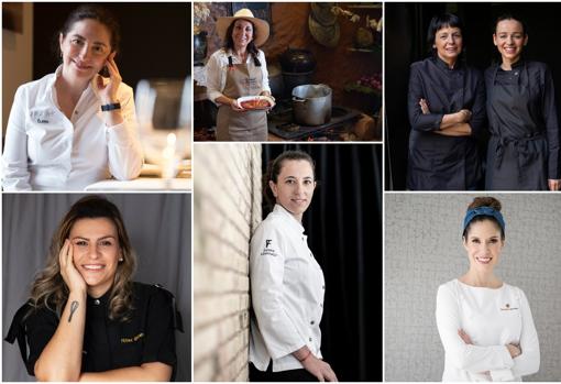 Elena Arzak, Fátima Gismero, Mónica Huerta, Carito Lourenço, Fina Puigdevall y Martina Puigvert, y Carolina Sánchez