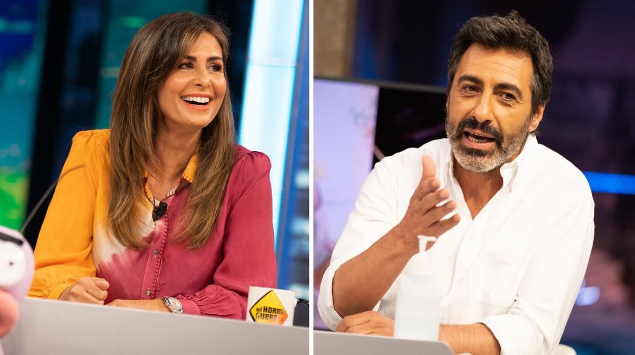 Nuria Roca y Juan del Val durante su participación en 'El Hormiguero'