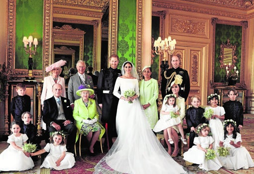 Foto oficial de su boda con el Príncipe Harry, el 19 de mayo de 2018, en el castillo de Windsor