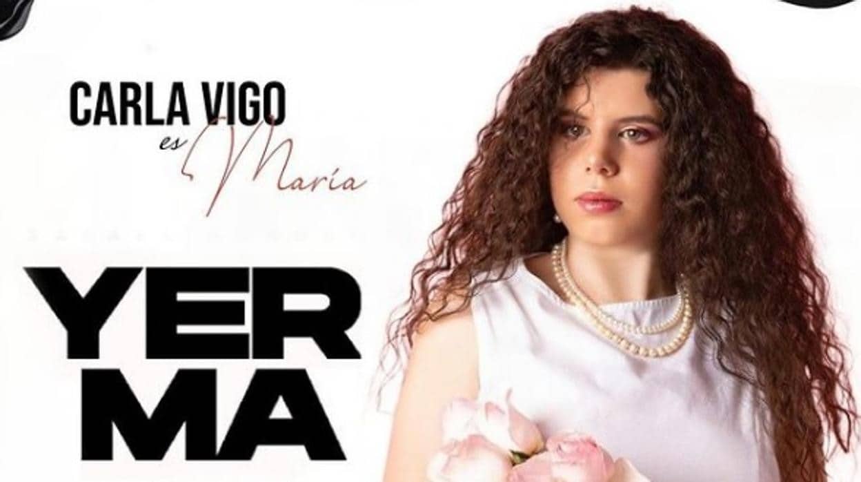 Carla Vio, en el cartel de 'Yerma', el espectáculo de Rafael Amargo