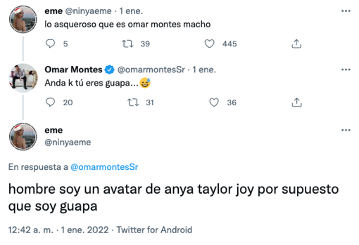 Lo mejor (peor) de todo es que él ni siquiera sabía que la chica del avatar no era sino Anya Taylor-Joy, la protagonista de Gambito de dama.