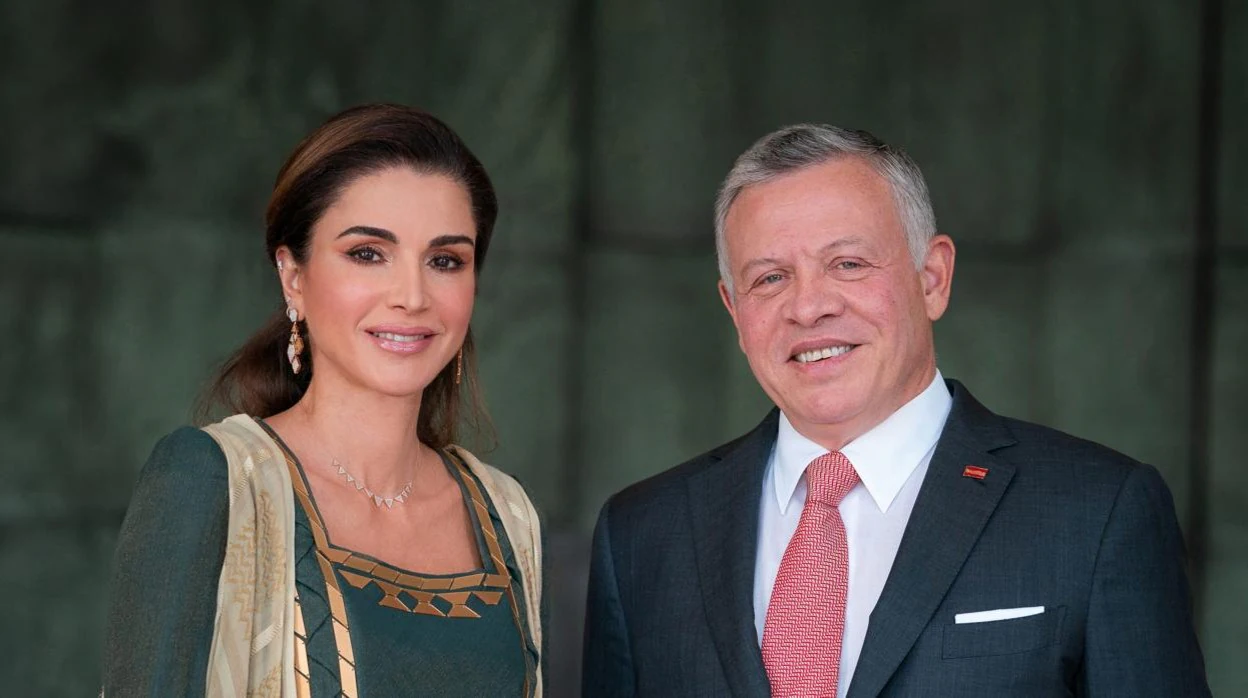 El Rey de Jordania con su esposa, Rania