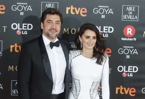 Penélope y Javier, en una gala de los premios Goya.