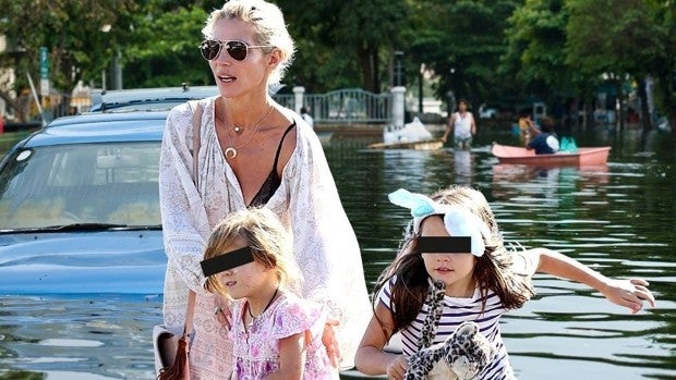 Elsa Pataky y sus hijos, atrapados por las inundaciones