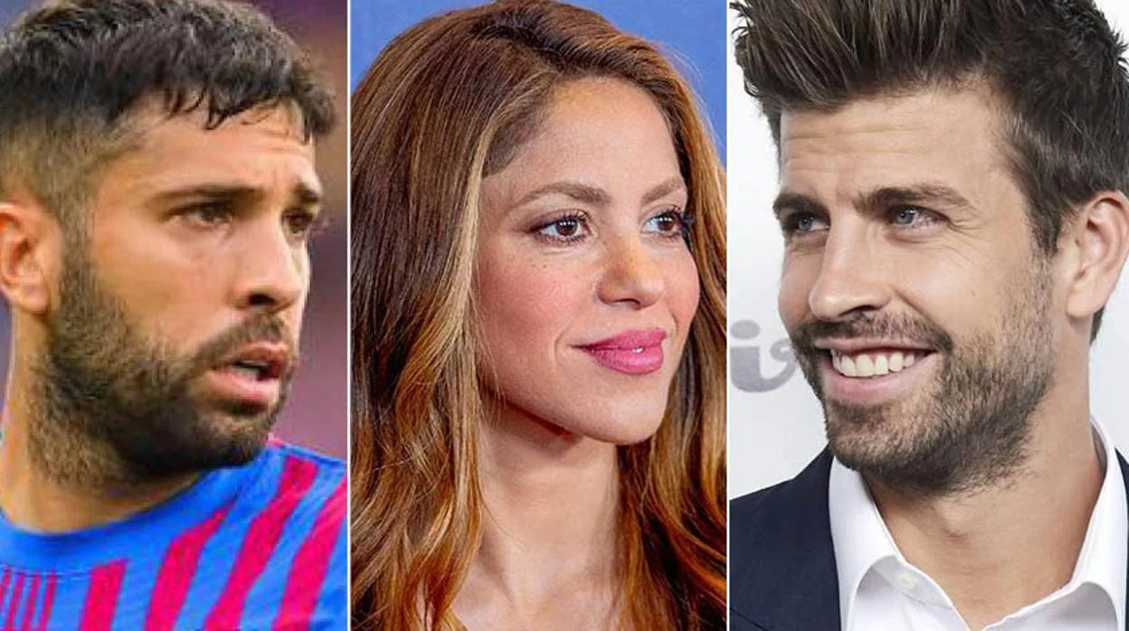 Jordi Alba, Shakira y Piqué en un fotomontaje propio