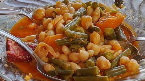 Las habichuelas con calabaza de la Venta El Toro