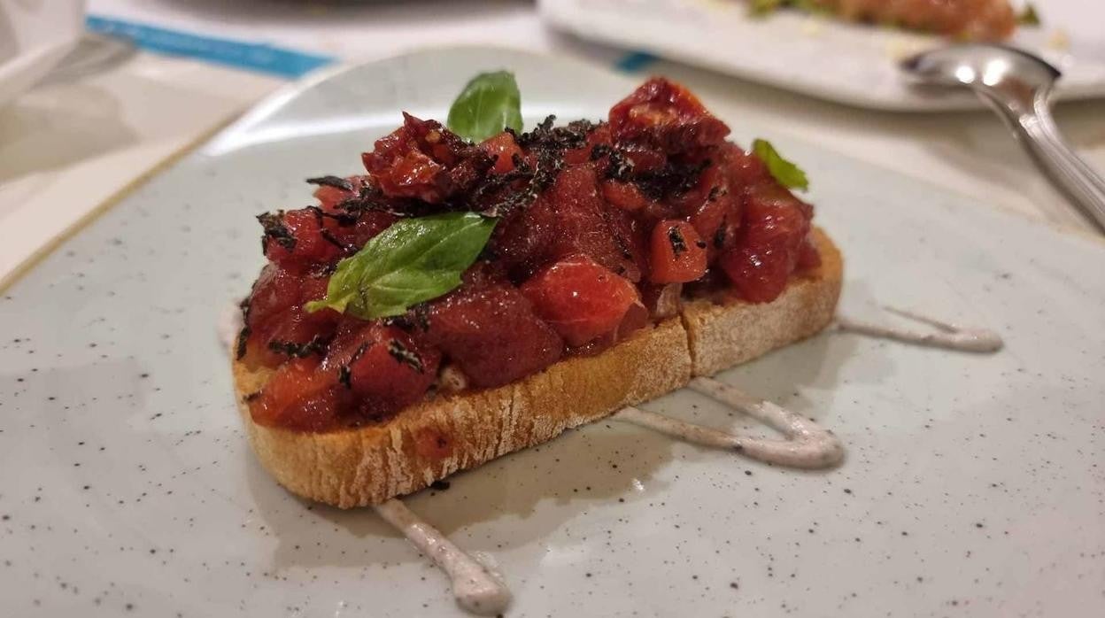 Tosta de atún de El Campero, en Barbate