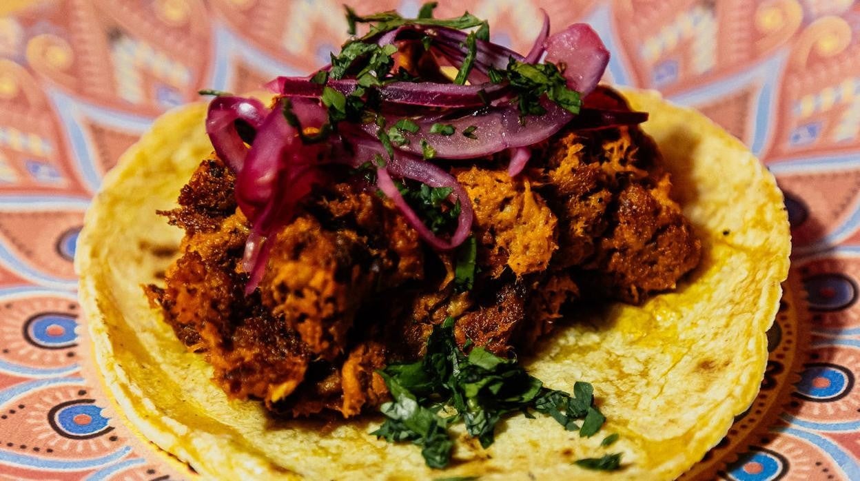 El taco de cochinita pibil de Tacoteka