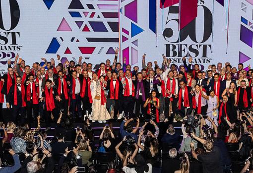 Imagen de grupo de la gala The World’s 50 Best Restaurants 2022