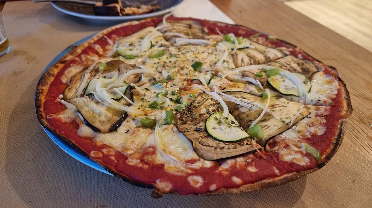 Pizza de verduras de La Cobijá, en Chiclana