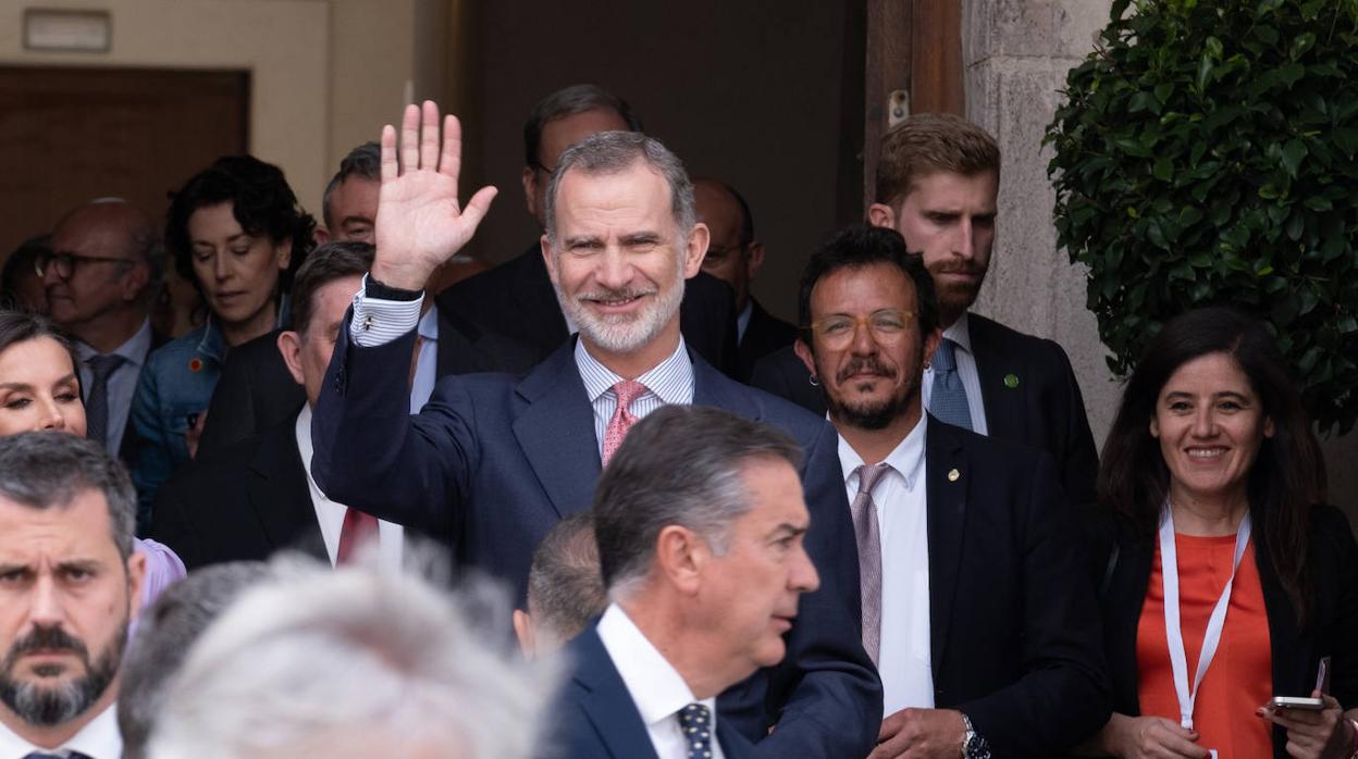 El Rey Felipe VI, en un momento de la jornada inaugural del Congreso Internacional de la Lengua Española