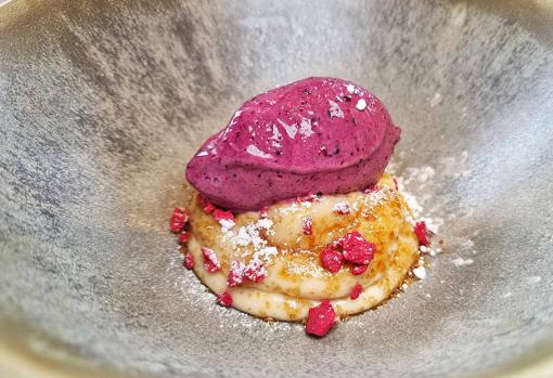 Cremoso de arroz con leche y moras