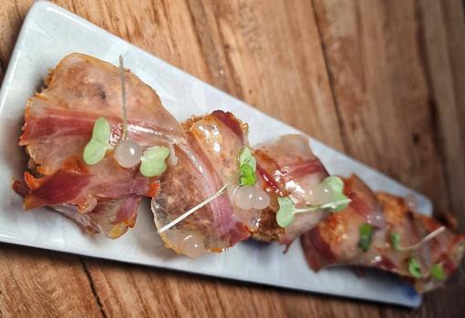 Croquetas de chicharrón con papada ibérica