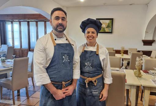 Javier y Carmen, en el interior del restaurante