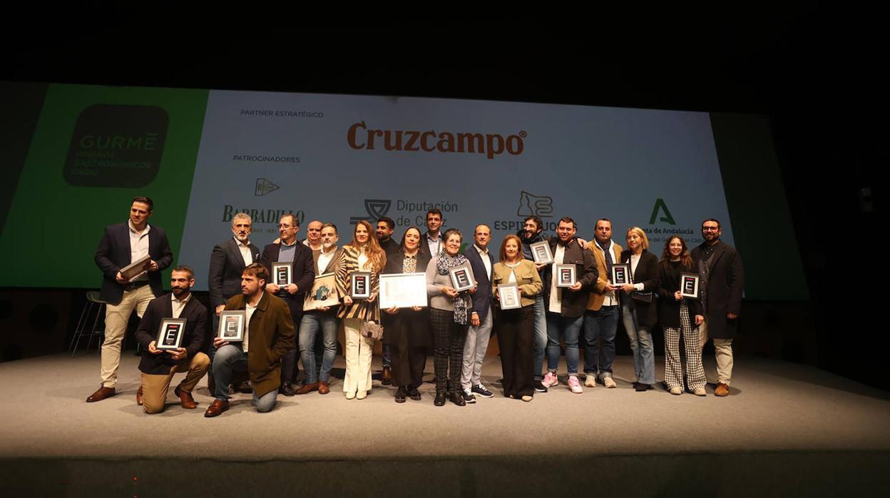 Los galardonados en los Premios Gurmé Cádiz 2023