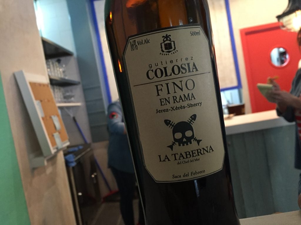 fino-taberna-chef-mar. La taberna del Chef del Mar