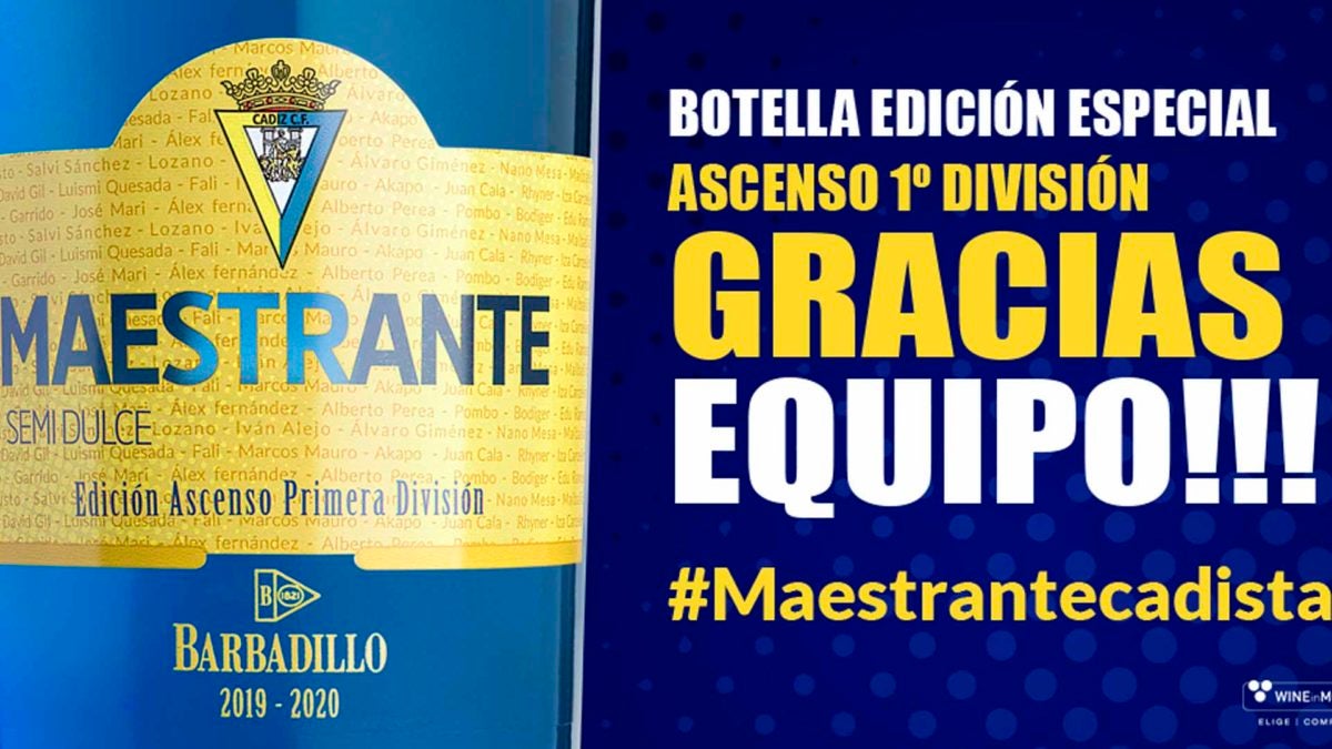 Barbadillo celebra el ascenso del Cádiz CF con una edición limitada de Maestrante