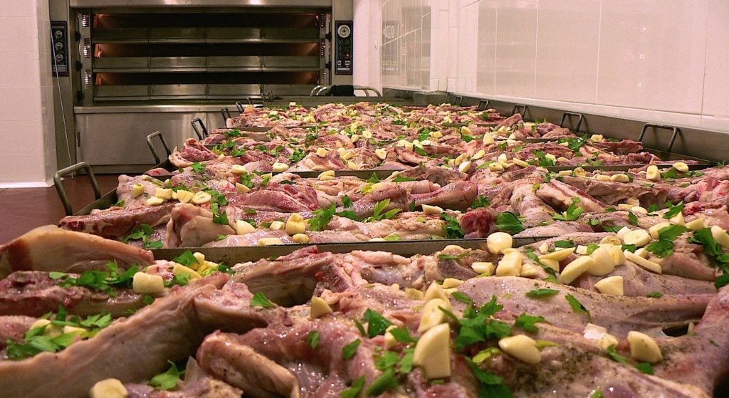 elaboracion del chivo de canillas. 