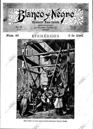 BLANCO Y NEGRO MADRID 03-04-1892