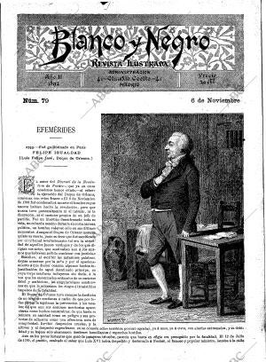 BLANCO Y NEGRO MADRID 06-11-1892