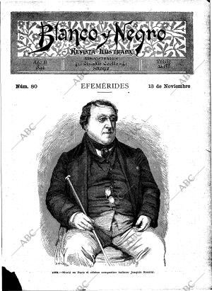 BLANCO Y NEGRO MADRID 13-11-1892