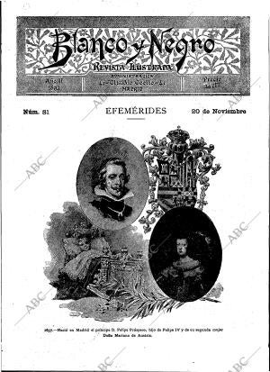 BLANCO Y NEGRO MADRID 20-11-1892