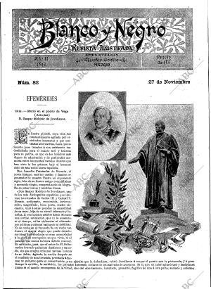 BLANCO Y NEGRO MADRID 27-11-1892