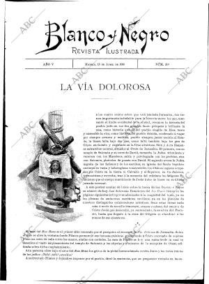 BLANCO Y NEGRO MADRID 13-04-1895