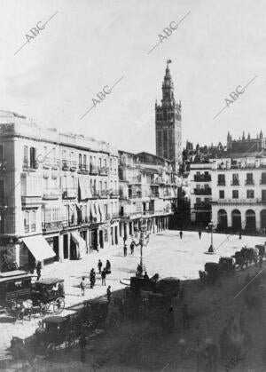 la plaza de San Francisco hacia 1900