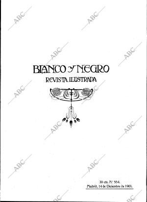 BLANCO Y NEGRO MADRID 14-12-1901
