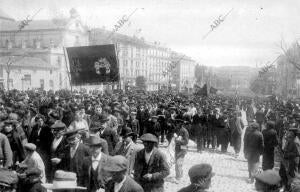 La manifestación a su paso por la Calle de Alcalá