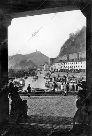 El puerto de San Sebastián en una imagen fechada en 1908