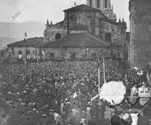La peregrinación Obrera A Begoña, en las Inmediaciones del santuario