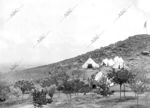 Vista parcial del campamento de los Alijares, y Punto (X) por donde Fue atacado...