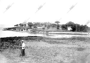 Vista de la isla de lazareto de la Petrosa (Santander) que se Proyecta convertir...