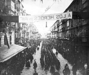 Recibimiento hecho en Vitoria al general Ayala y al Regimiento de Cuenca