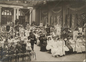 Aspecto del salón de fiestas del palacio de Bellas Artes durante la celebración...