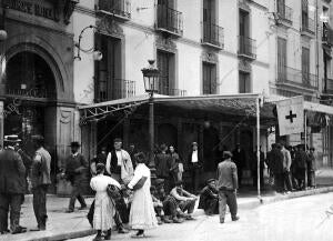 el café de Europa Convertido en hospital de Sangre